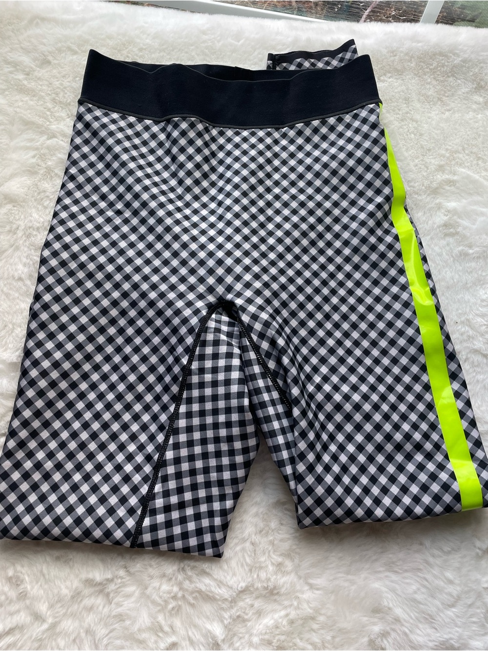 ultracor Black and White Check High-Waist Leggings